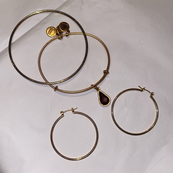 January Bday Stone Garnet Bracelet with Earrings - Picture 3 of 7